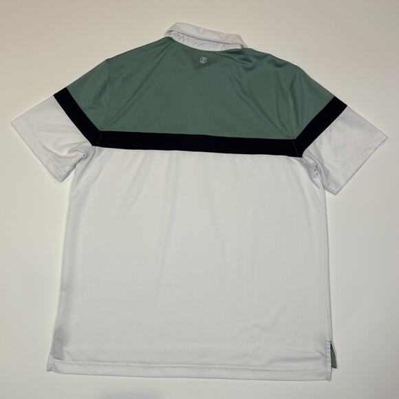 Izod Performance Xtreme Function Cool FX Golf Polo Men’s Large Green White Blue - Picture 14 of 14